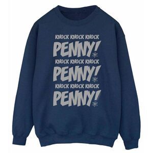 The Big Bang Theory Womens/Ladies Knock Knock Penny Sheldon Sweatshirt / Navy Bl